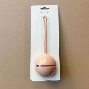 Mushie Silicone Pacifier Holder Case Blush NIB BPA Free